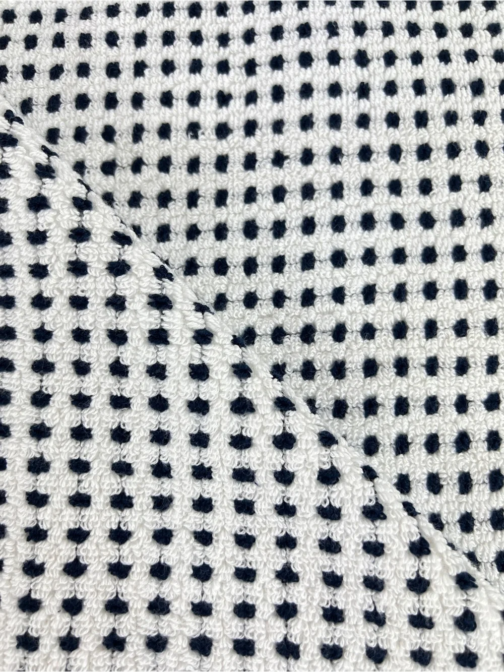 DKNY Bath Towel Set Black White Textured Dot 100% Cotton Super Soft 8 Pc NEW